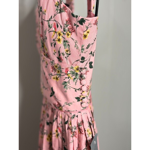 NEW Gal Meets Glam Sarah Sleeveless Midi Dress Pink Floral Garden Party Size 2‎ - Picture 11 of 11
